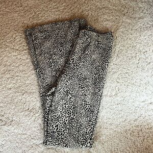 Topshop flared leopard pants